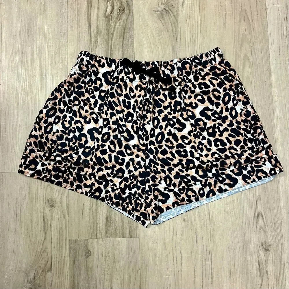 NWOT animal print shorts sz XL drawstring waist by Mosucoirl stretchy